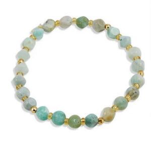 SAVVY CIE AMAZONITE HEALING BEADED STRETCH BRACELET NWT